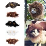 Pet Cat Dress Up Costume Wig Emulation Lion Hair Mane Ears Head