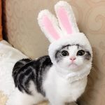 Funny Pet Cat Cap Costume Warm Rabbit Hat New Year Party - Image 2