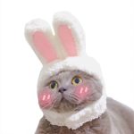 Funny Pet Cat Cap Costume Warm Rabbit Hat New Year Party