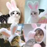 Funny Pet Cat Cap Costume Warm Rabbit Hat New Year Party - Image 3