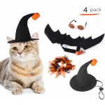 4pcs set Cute Halloween Pet Costume Cat Vampire Bat Cosplay Kitten - Image 2