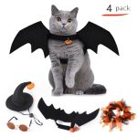 4pcs set Cute Halloween Pet Costume Cat Vampire Bat Cosplay Kitten