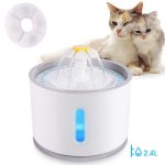 Cat Water Fountain with LED Lighting 5 Pack Filters 2.4L USB Cats