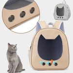 Cat Carrier Bag PU Portable Travel Outdoor Backpack for Cats Transparent - Image 3
