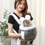 Cat Carrier Bag Small Pets Backpack Winter Warm Soft Plush Carring - Image 2