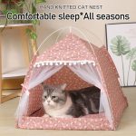 Cat Tent Bed Pet Products The General Teepee Closed Cozy Hammock with Floors Cat - Image 2