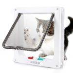 Dog Cat Flap Door with 4 Way Security Lock Flap Door for Cats Kitten