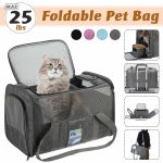 Folding Fabric Pet Carrier Backpack Cats Breathable Handbag