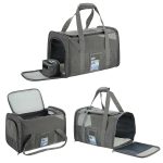 Folding Fabric Pet Carrier Backpack Cats Breathable Handbag - Image 3