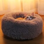 Kimpets Round Cat Bed Pet Bed Kennel Non-Slip Winter Warm - Image 4
