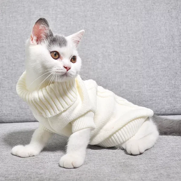 Cat Sweater Winter Warm Cotton Cat Clothes Knitted Kitten Vest For Small Cats