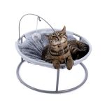 Cat Bed Soft Plush Nest Cat Hammock Detachable Mat Pet Bed with Dangling