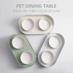 Pet dining table Dual Feeding Bowl Neck Protect Nonslip Ceramic Bowl for Cat - Image 2