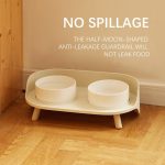 Pet dining table Dual Feeding Bowl Neck Protect Nonslip Ceramic Bowl for Cat - Image 3