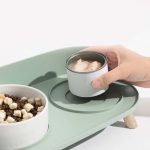 Pet dining table Dual Feeding Bowl Neck Protect Nonslip Ceramic Bowl for Cat - Image 5