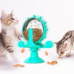 Rotatable Windmill Pet Toys Food Dispensing Cats Feeders With Suction Cup - Image 3
