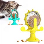 Rotatable Windmill Pet Toys Food Dispensing Cats Feeders With Suction Cup - Image 2