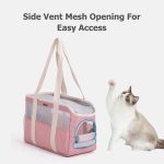 Soft Breathable Pet Carriers Portable Dog Cat Carrier Bags Outgoing Travel Foldable Pets Handbag with Zippers Cat Transport Bag