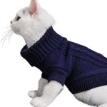 Cat Knitted Sweater For Cat Clothes Solid Color Jumper Puppy Pet - Image 8