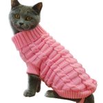 Cat Knitted Sweater For Cat Clothes Solid Color Jumper Puppy Pet