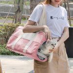 Soft Breathable Pet Carriers Portable Dog Cat Carrier Bags Outgoing Travel Foldable Pets Handbag with Zippers Cat Transport Bag - Image 6