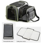 Soft Pet Carriers Portable Breathable Foldable Bag Cat Dog Carrier Bags Outgoing Travel Pets Handbag with Locking Safety Zippers - Image 5