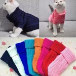 Cat Knitted Sweater For Cat Clothes Solid Color Jumper Puppy Pet - Image 7