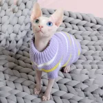Winter Warm Sphynx Cat Clothes Puppy Kitten Knitted Sweater Hoodies For Sphin